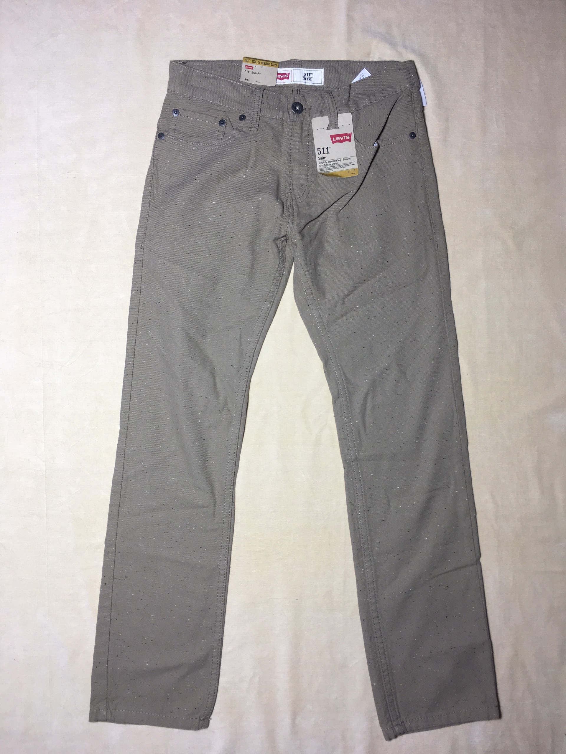 Giảm giá Quần jeans dài cotton nữ đáy ngắn ống đứng hiệu 511 Levi's slim  fit màu xám size 14 - BeeCost