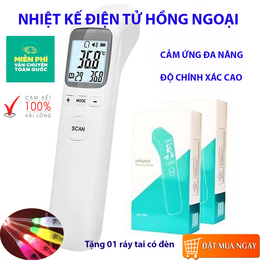 [NHIỆT KẾ ĐO ĐỘ] Nhiệt Kế Điện Tử Hồng Ngoại INFRARED CK-T1803; Máy Đo Nhiệt Độ; Đo Nhiệt Độ Cơ Thể, Nhiệt Độ Môi Trường; Thao Tác Đơn Giản, Dễ Dàng, Không Tốn Thời Gian, Cho Kết Quả Nhanh Chóng, Chuẩn Xác; BH 1 ĐỔI 1
