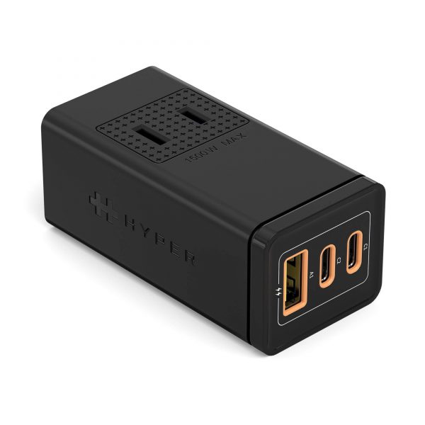 Sạc đa cổng stackable siêu nhỏ hyperjuice gan 65w 2c1a, pd/pps/qc3.0 - hj414