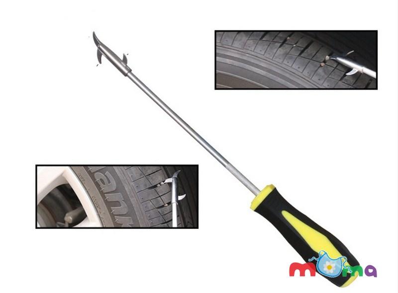 Dụng cụ nạy đinh, cây tua vít , cạy đinh, loại bỏ đá, gạch, cát lốp xe hơi, bảo vệ lốp xe tiện lợi nhỏ gọn cho xe hơi, ô tô, xe tải, container SF014
