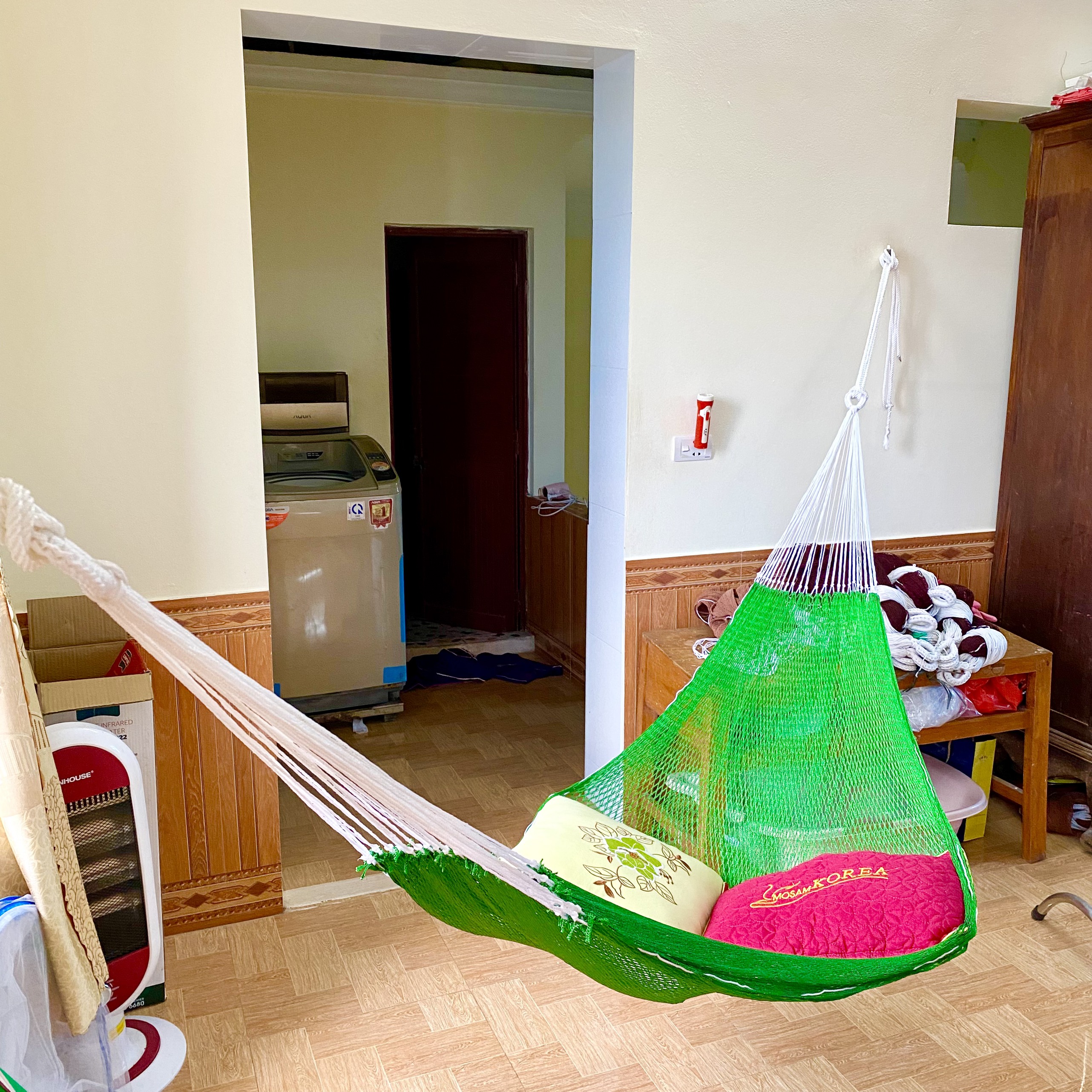 Võng du lịch võng treo ngoài trời cho bé và người lớn loại 2 mền tặng kèm 5m dây dù buộc võng
