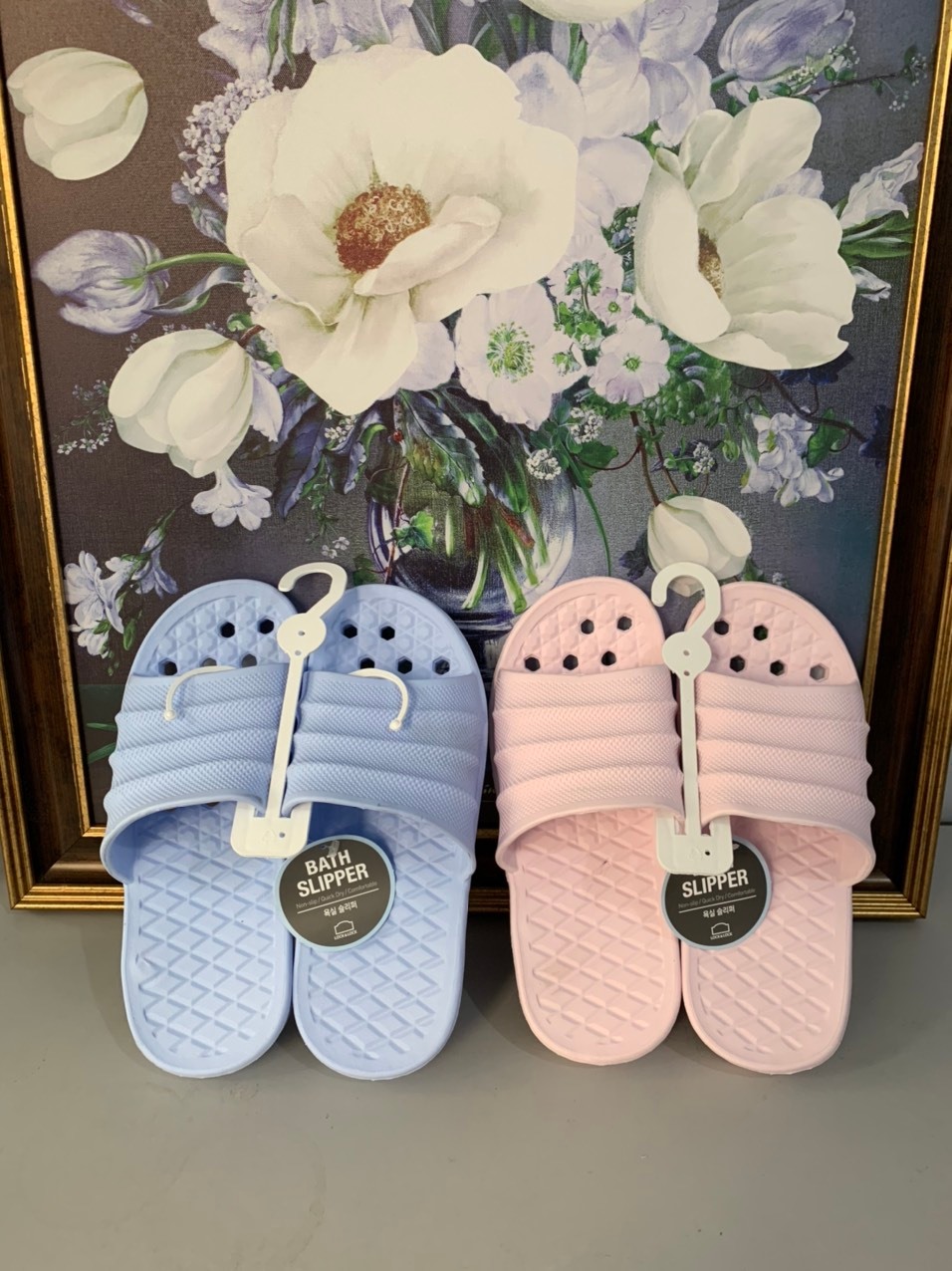 Dép đi trong nhà tắm EVA Half and Half Lock&Lock 265x110mm mềm nhẹ chống trơn trượt SX Hàn quốc