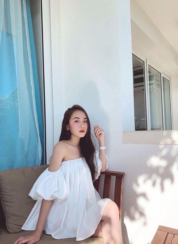 ( ẢNH THẬT) VÁY, ĐẦM TRẮNG TRỄ VAI TAY PHỒNG THỜI TRANG HÀN QUỐC, AMELIA