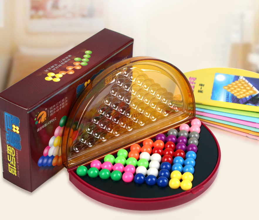 Puzzlia 638 - Bộ đồ chơi câu đố viên bi xếp hình kim tự tháp / chữ nhật cho cả trẻ em và người lớn