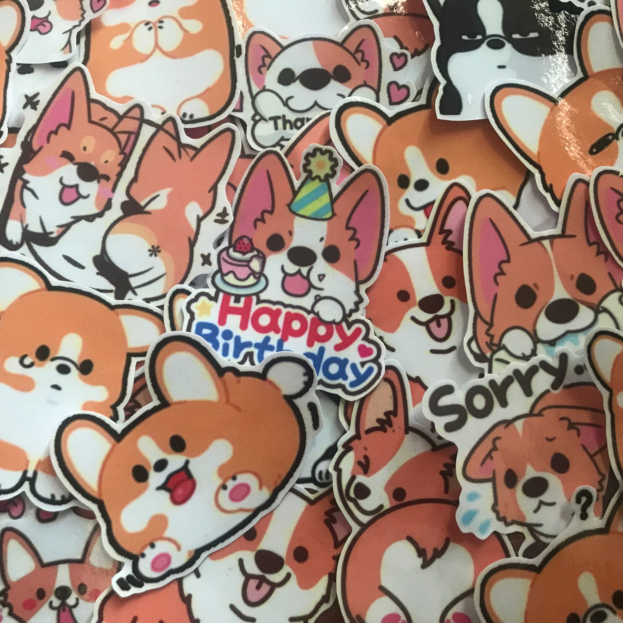 Sticker Chó corgi