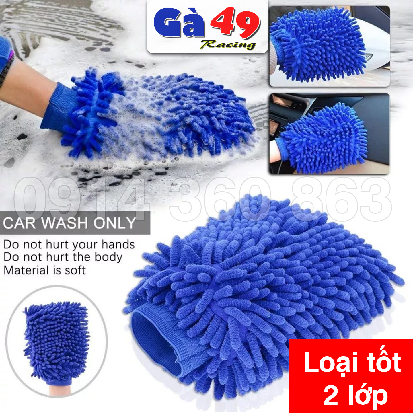 Bao tay rửa xe vệ sinh đa năng