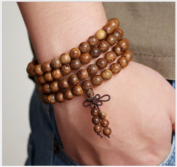 Vòng tay chuỗi hạt 108 hạt  gỗ bồ đề cực thơm bình an may mắn