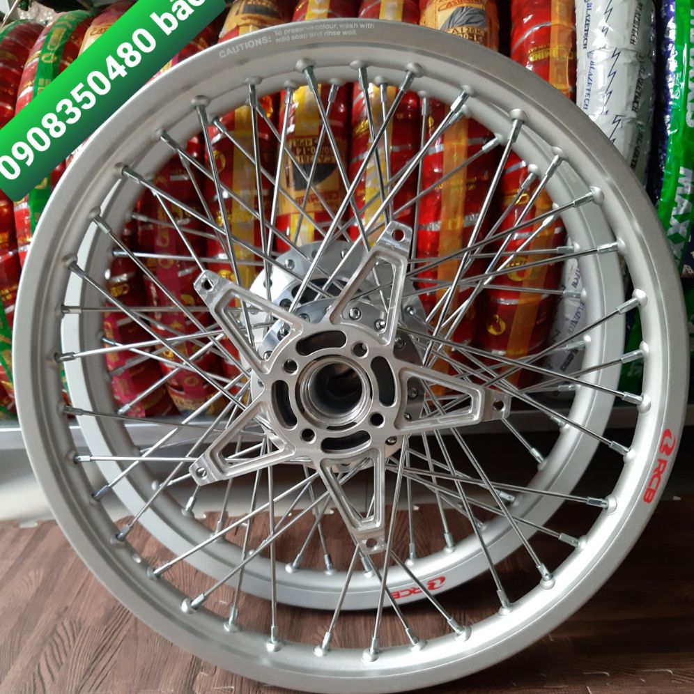 BÁNH căm RAIDER SATRIA niềng nhôm RCB chính hảng trước 1.4 sau 1.6 kèm bát bắt đĩa trước