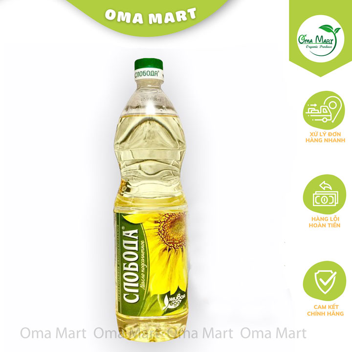Dầu ăn hướng dương sloboda organic 1 lít