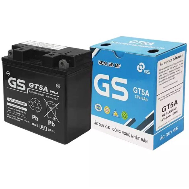 Bình ắc quy xe máy gs gt5a
