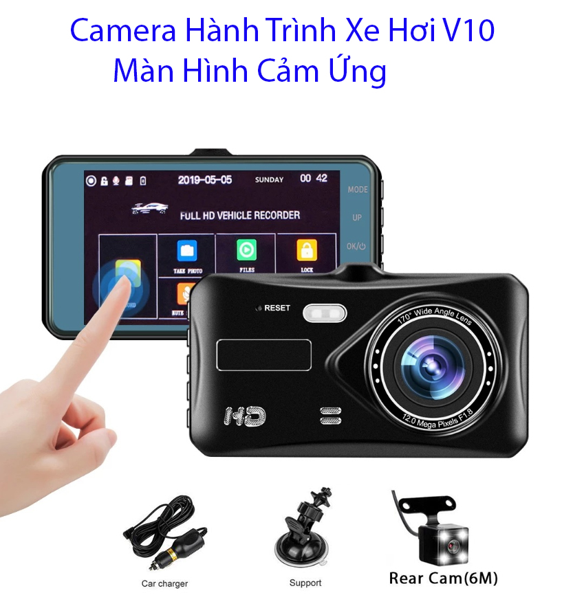 Camera Hành Trình Ô Tô Tốt Nhât Hiện Nay , Camera Hành Trình Ô Tô Gía Rẻ , Camera Hành Trình VIET .MAP V10 PRO Cảm Ứng FHD 1080P
