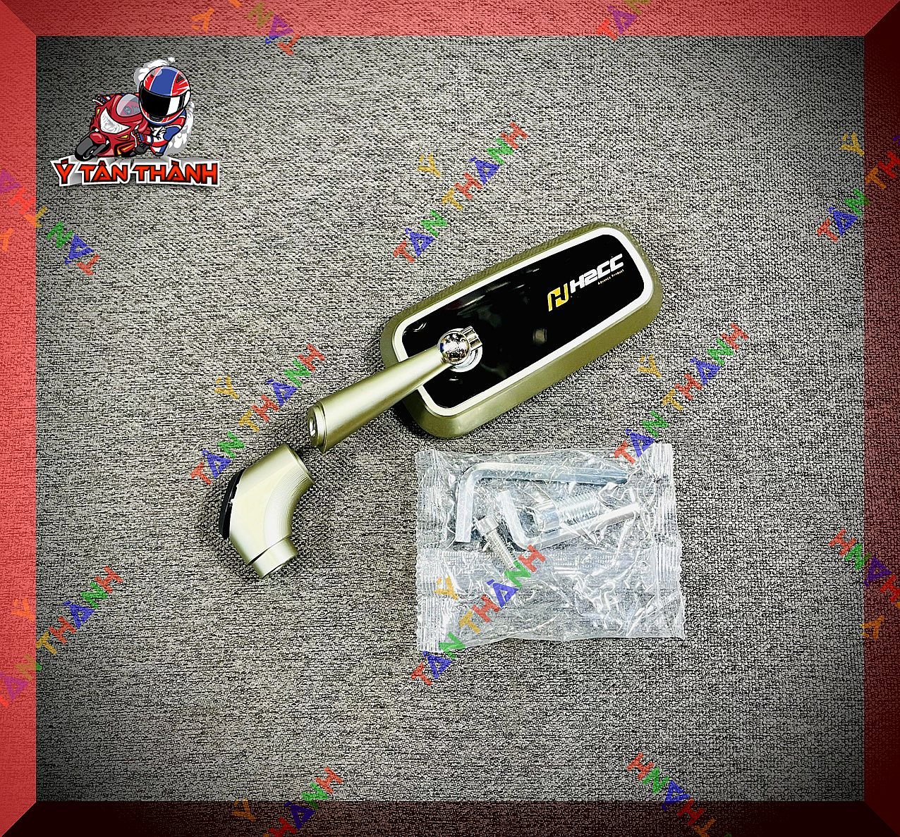 Kiếng chiếu hậu H2C vuông vàng Anod MS06