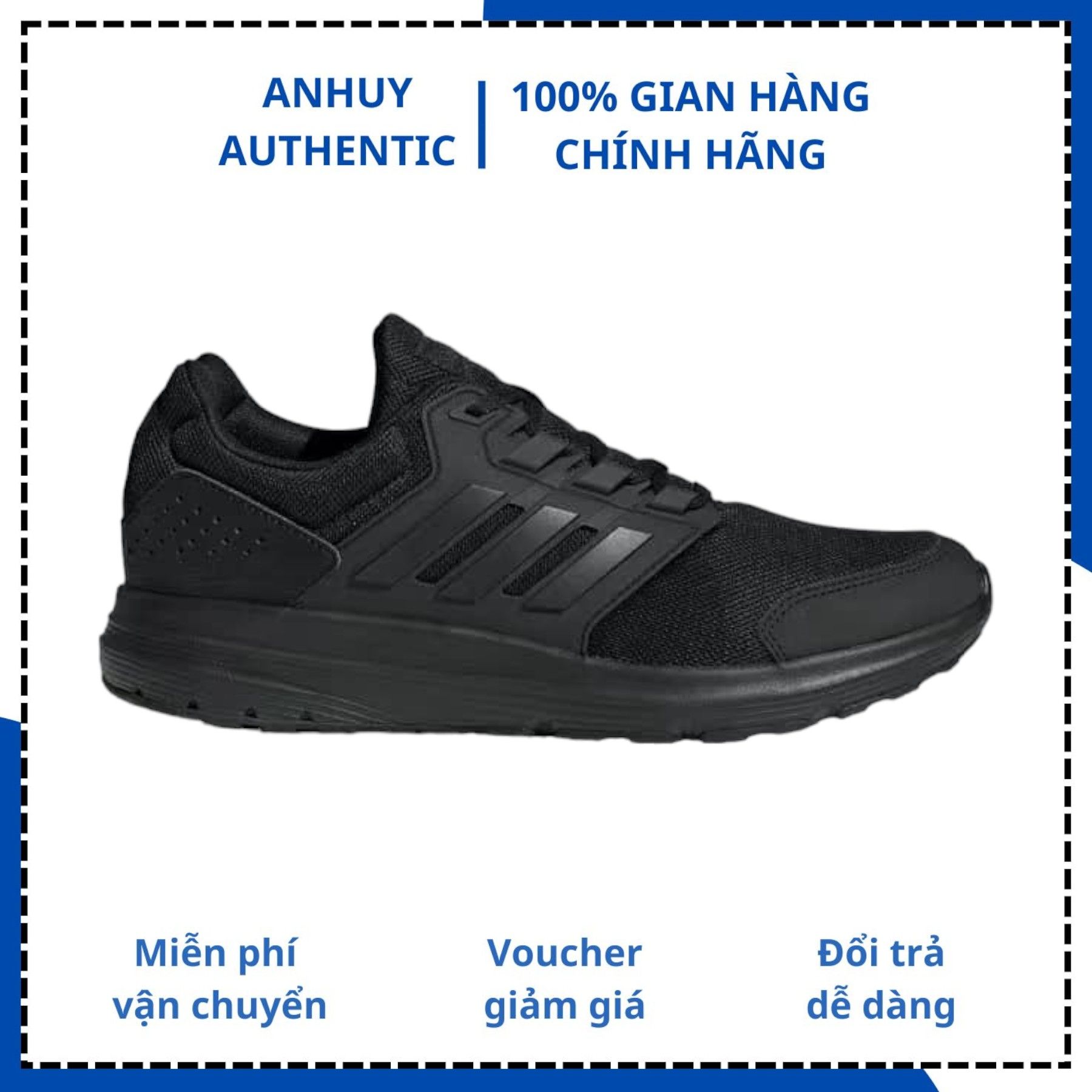 Giày chạy bộ thể thao nam Adidas Galaxy 4M Allblack