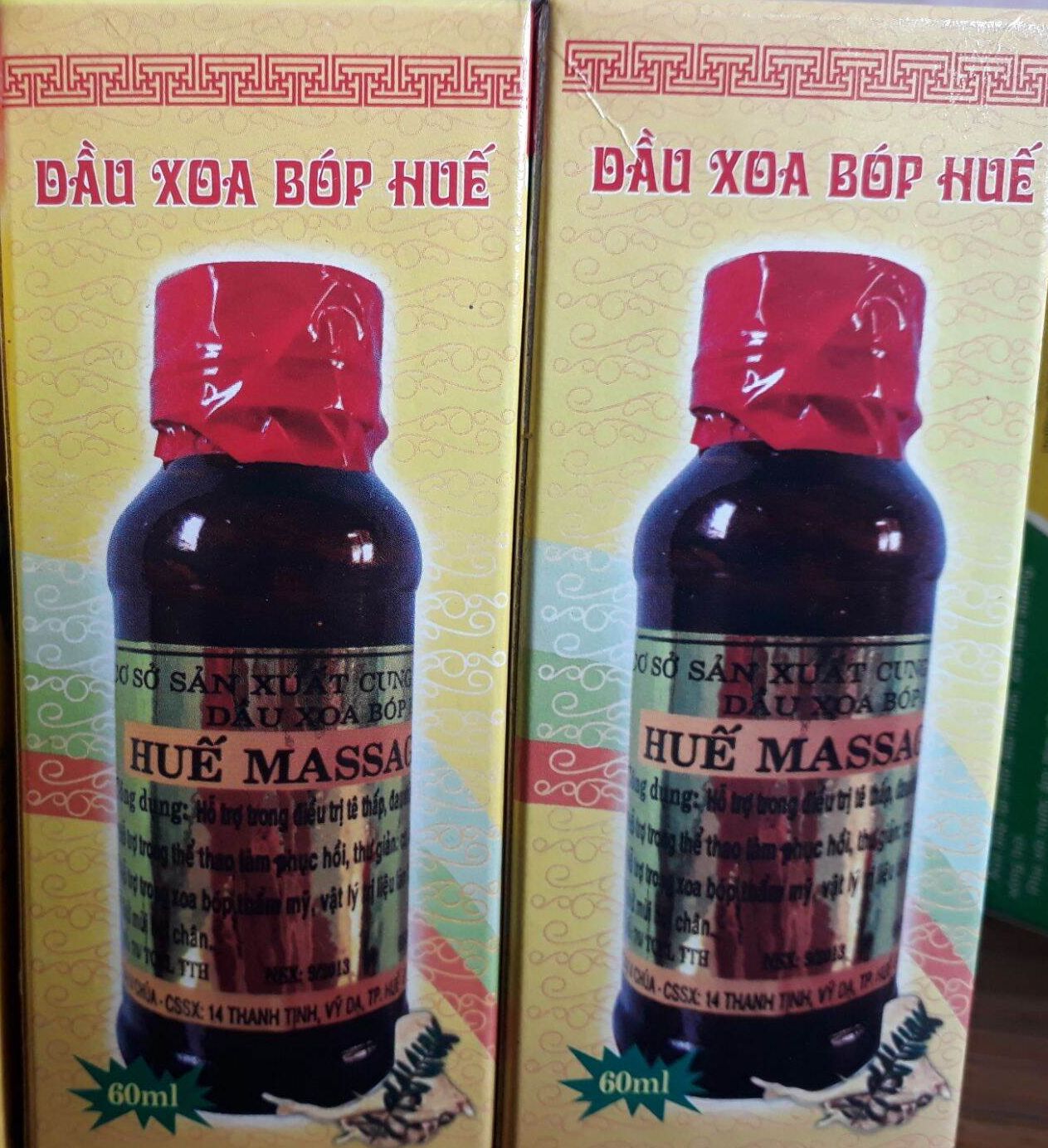 2 Dầu xoa bóp Huế hiệu Cung Đình Vỹ Dạ ( chính hãng 2 chai x 60ml )