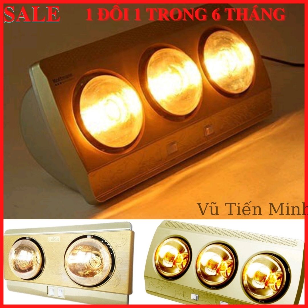 [FreeshipMAX] Đèn sưởi nhà tắm 3 bóng, 2 bóng Kottmann sưởi ấm nhanh, điều chỉnh từng bóng tiện lợi - Hàng chính hãng