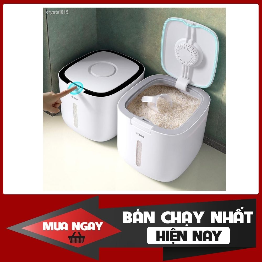 Thùng Đựng Gạo 12KG Kèm Cốc Vo Gạo, Thùng Đựng Gạo Thông Minh Công Nghệ Nhật Bản, Công Nghệ Tiên Tiến Khử Ẩm Cực Tốt, Giữ Gạo Không Ẩm Mốc, An Toàn Vệ Sinh,  Bảo Quản Gạo Lâu Dài, Bền Với Thời Gian