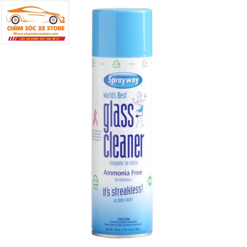 [HCM]Chai Xịt Lau Kính Sprayway Glass Cleaner 50 539g chamsocxestore
