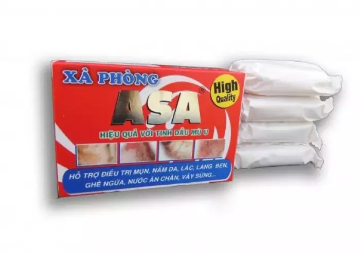 Xà phòng ASA hỗ trợ diệt khuẩn gây mụn nấm lác và các bệnh ngoài da 120gr