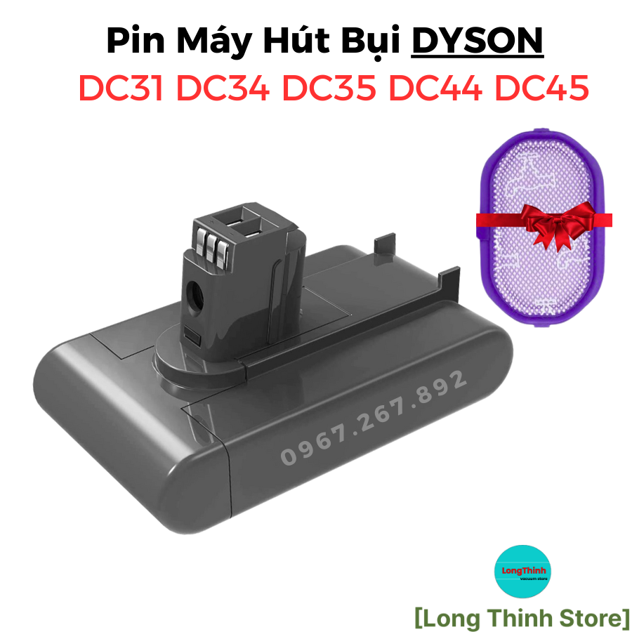 Pin thay thế máy hút bụi dyson dc31 dc35 dc45 tybe A - chất lượng cao