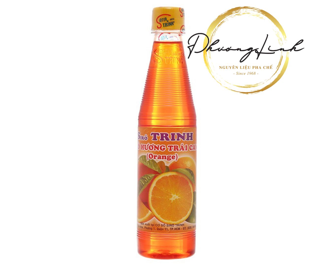 Siro/syrup mùi cam hiệu trinh thể tích chai 600ml sản phẩm đúng như shop mô tả 100%