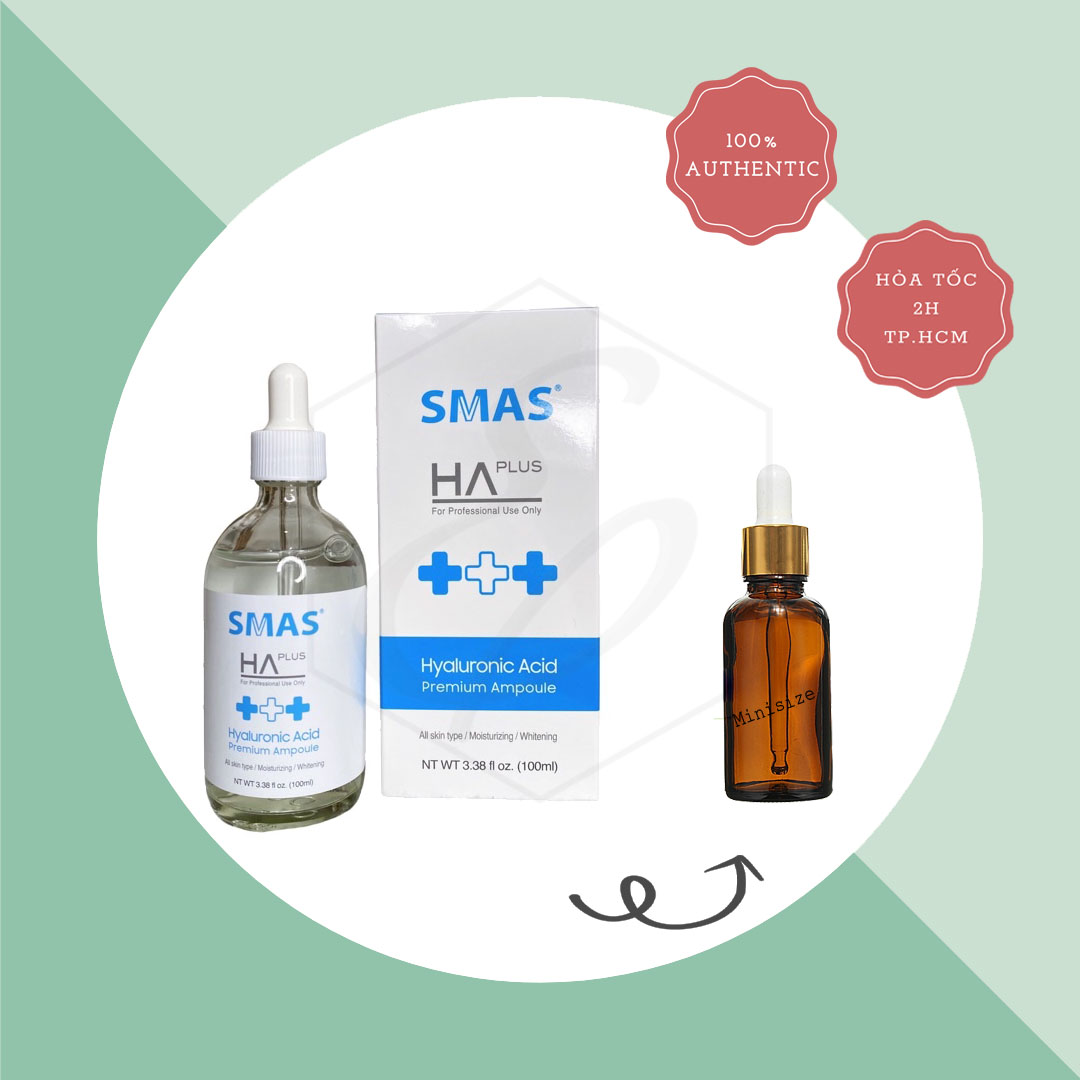 Tinh chất dưỡng ẩm cấp nước smas hyaluronic acid premium ampoule - 100ml