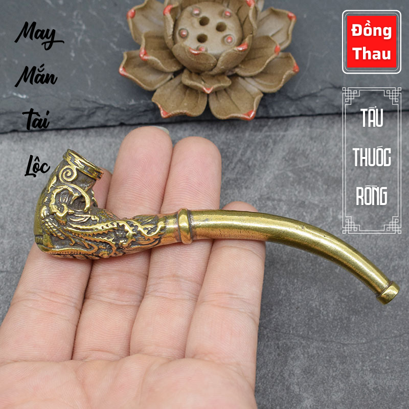 (TPHCM) Tượng Nhỏ Phong Thủy Bằng Đồng Kiểu Dáng Tẩ u Khắc Rồng, Đem Lại Sự May Mắn Tài Lộc, Trưng Bày Trang Trí (Kích Thước: 10 x 3.5cm)