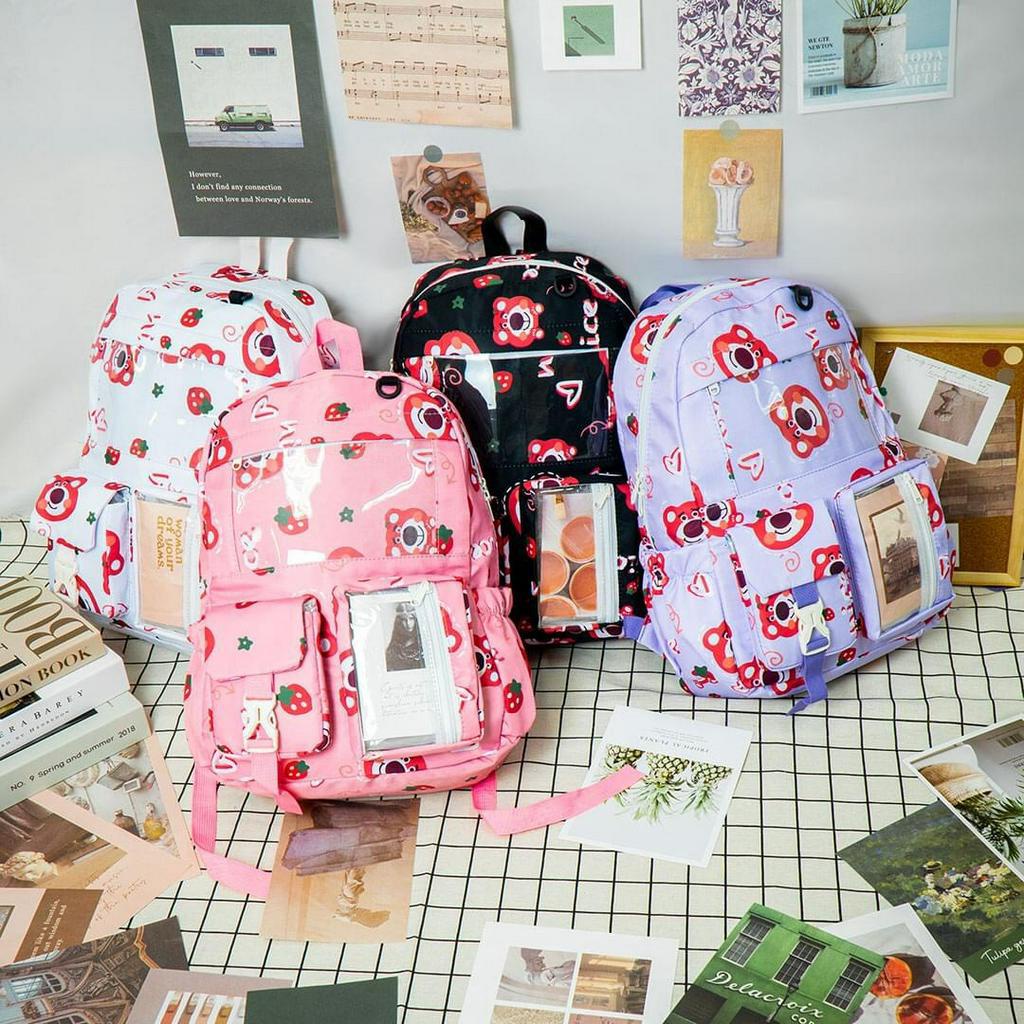 Balo Teen Hà Nội - 💃👛BALO NỮ MÀU HỒNG ĐÁNG IU 😍😍 🌟 Balo dây rút có nắp  đậy rất thời trang, phong cách Hàn Quốc mới nhất 2018. Thiết kế nhiều