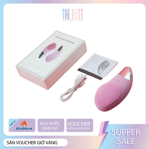 Máy rửa mặt sonic facial brush tích hợp sóng âm