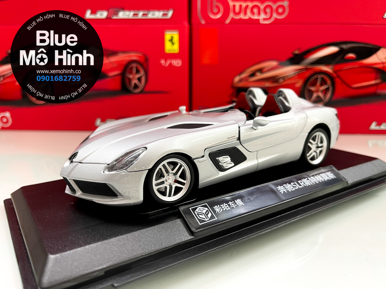 Blue mô hình | Xe mô hình Mercedes McLaren SLR Stirling Moss 1:24