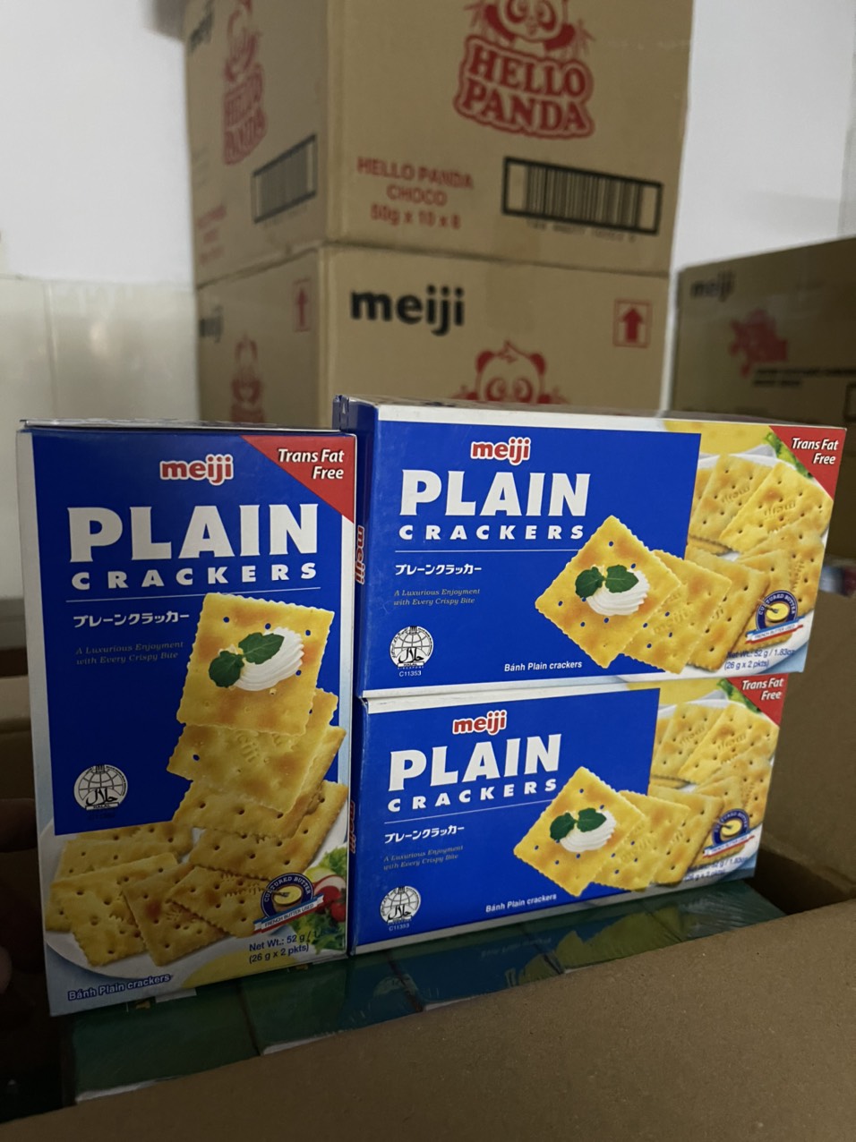 Bánh Meiji Plain Cracker hộp 104g