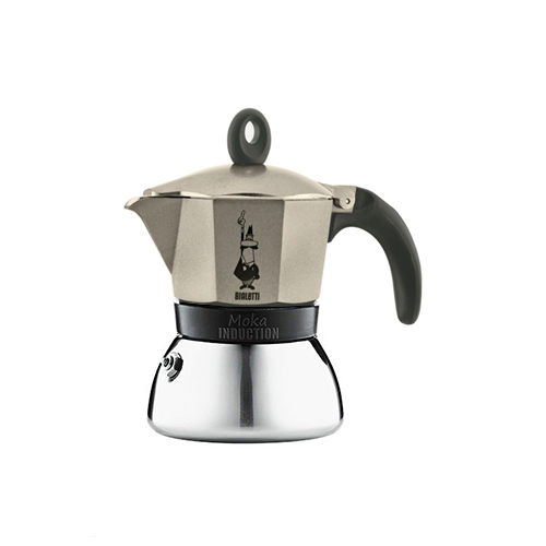 Ấm pha cà phê bialetti moka pot induction màu vàng size 3 ly - ấm pha cà phê bialetti moka induction được làm từ hơp kim nhôm