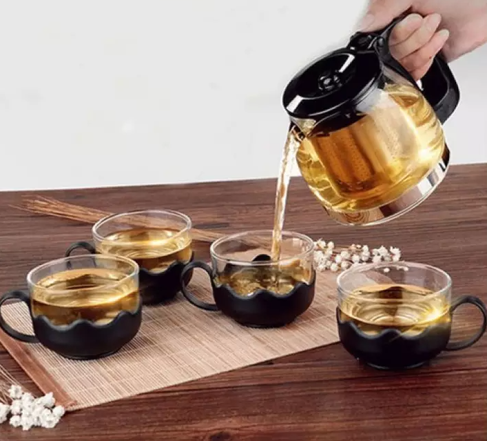 Bình lọc trà thủy tinh 1300ml sang trọng - model 8130