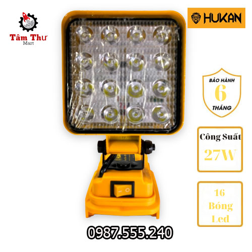 Thân đèn pha 16 bóng led dùng pin sử dụng chân pin phổ thông