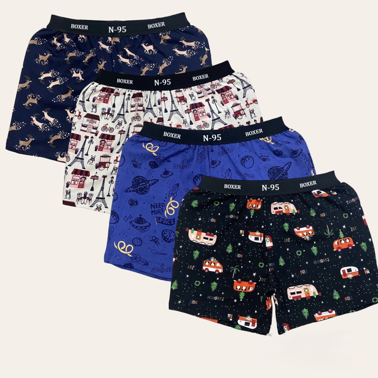 Quần đùi ngủ nam nữ thun cotton 100%, quần short ngắn mặc nhà thoải mái nhiều màu nhiều họa tiết