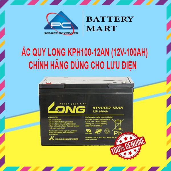 Ắc Quy LONG KPH100-12AN (12V-100Ah) Giá 4,297,561 Đồng*Miễn phí vận chuyển