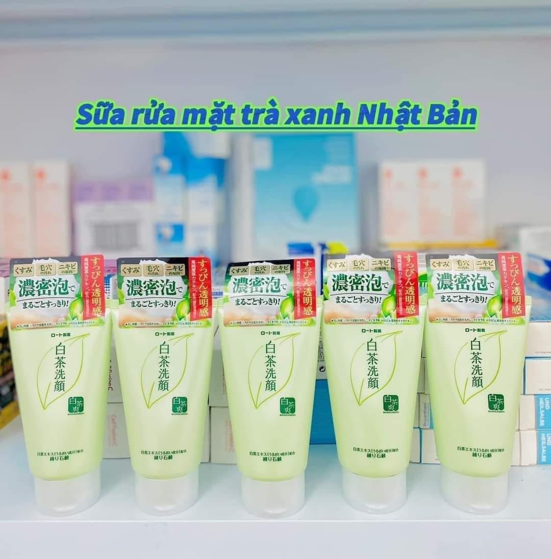 [Chuẩn Auth] Sữa rửa mặt trà xanh Rohto Shirochasou Nhật Bản (hàng Nội Địa Nhật)- TẶNG KÈM MẶT NẠ