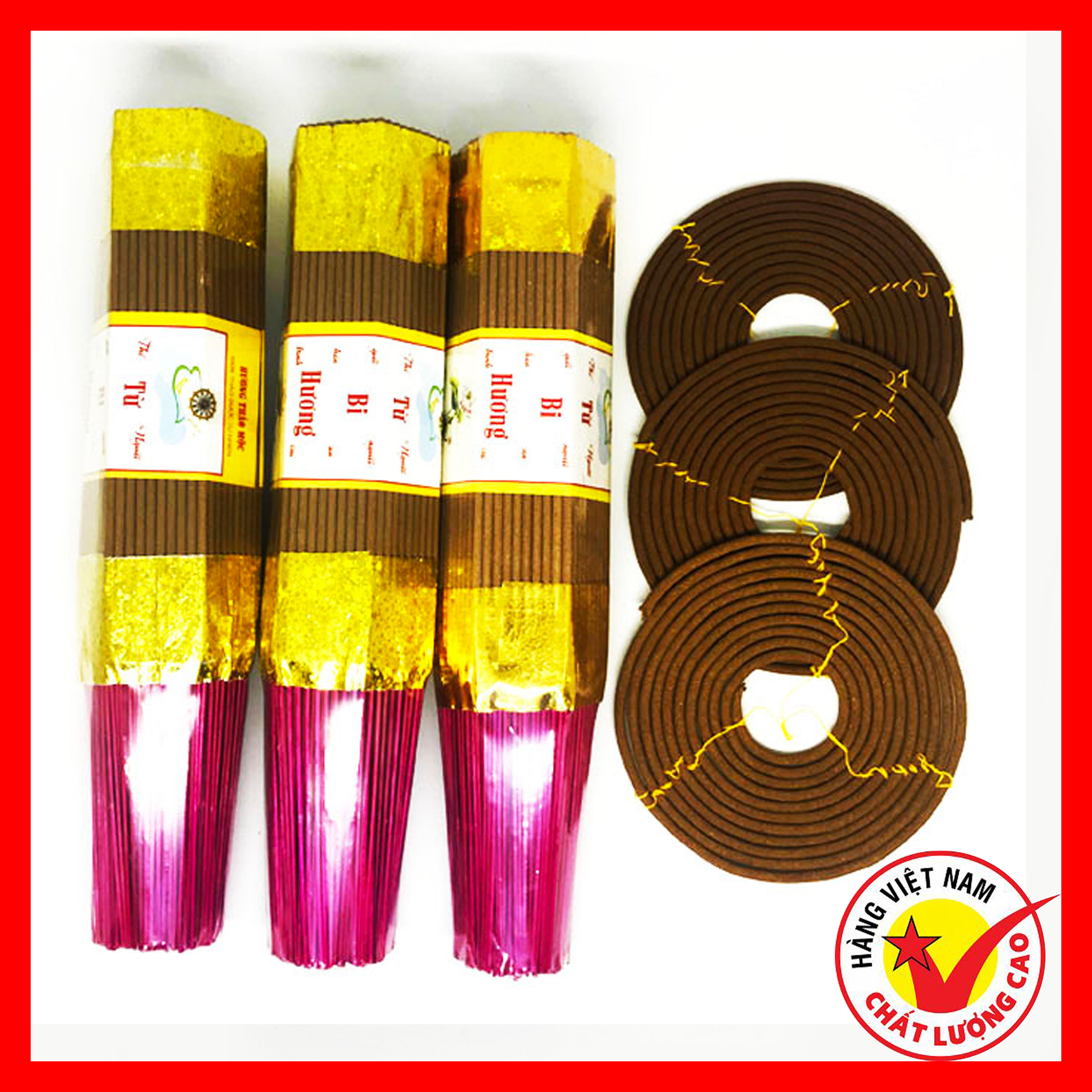 COMBO 3 bó hương QUẾ sạch Khổng Lồ TẶNG 3 Hương vòng trầm