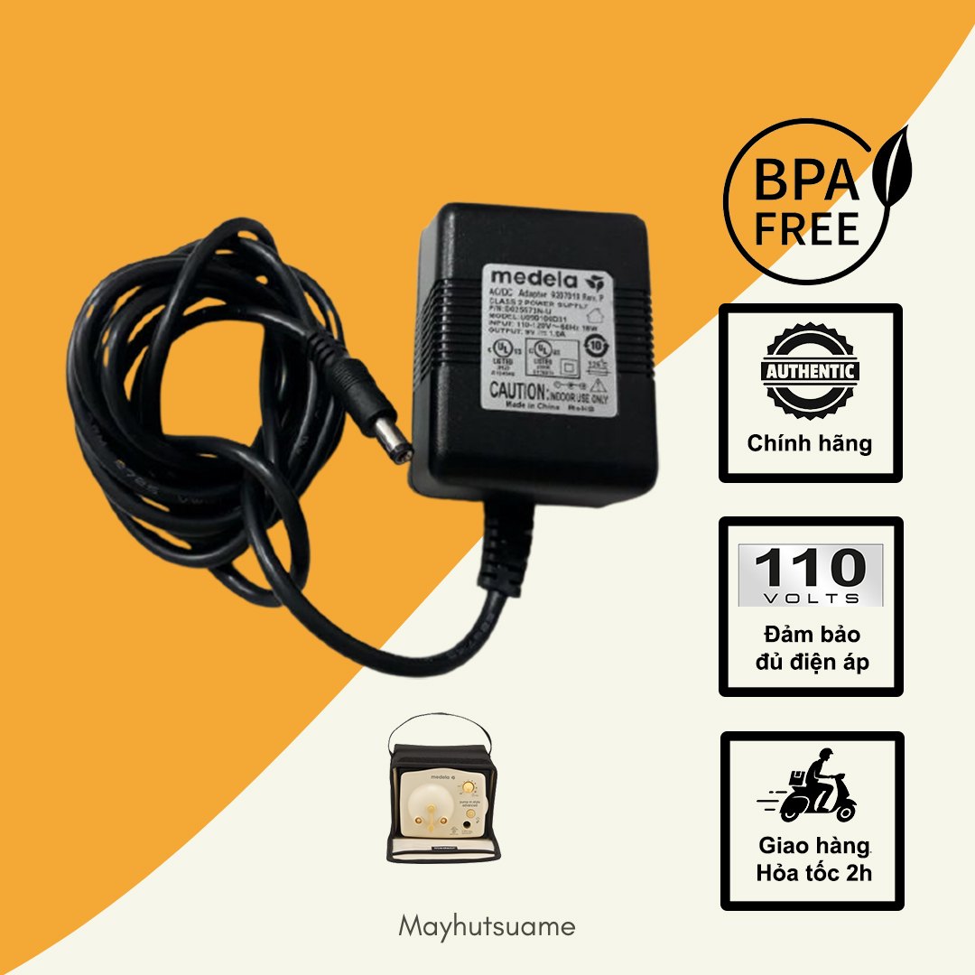 Adapter sạc máy hút sữa Medela Pump  9V - 1A nguồn 110V