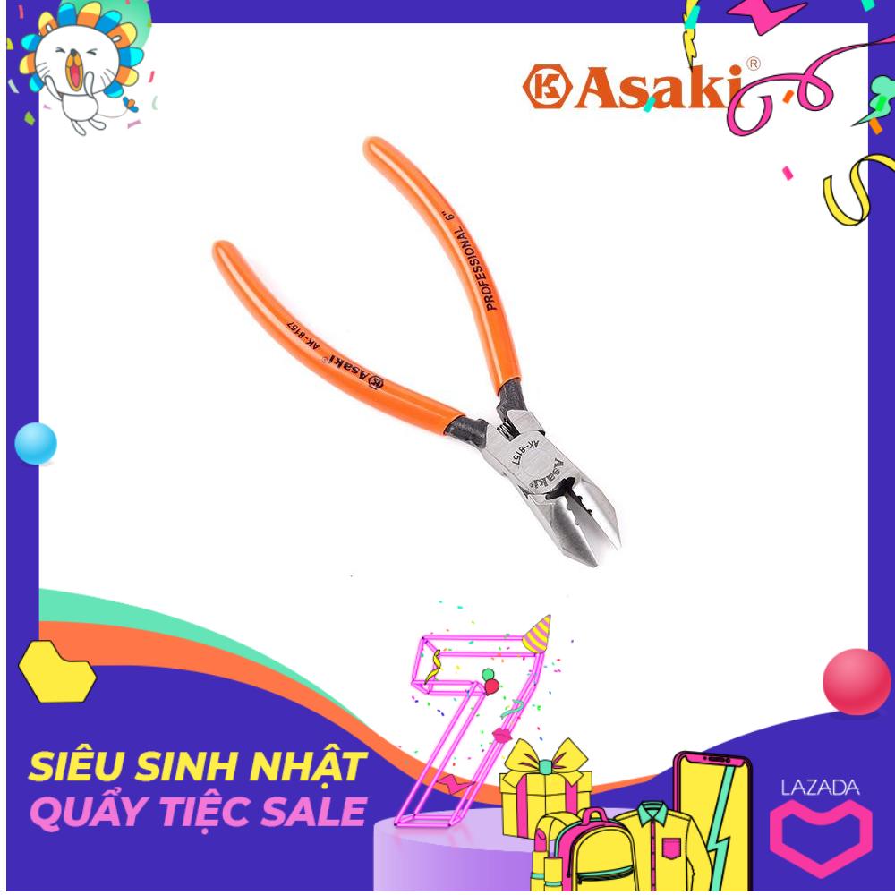 Kìm cắt và tuốt dây asaki ak-8157 6inch/160mm