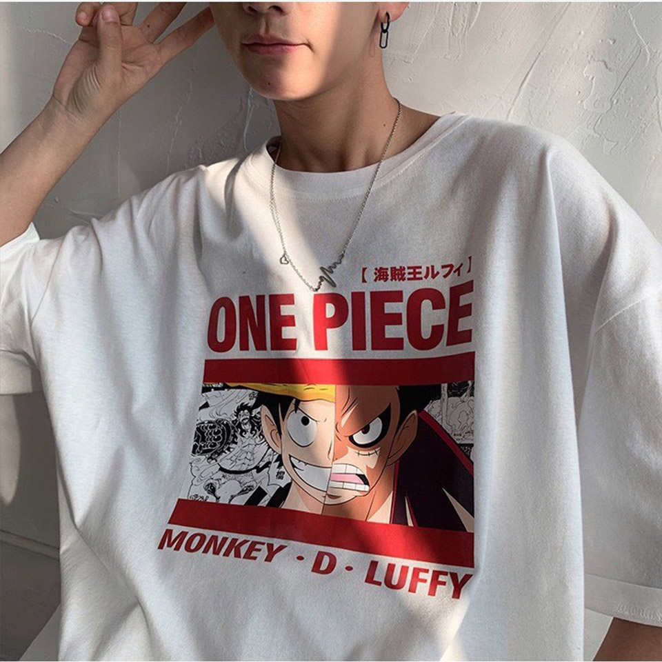 [HCM]Áo thun tay lỡ form rộng hình Luffy - Áo One Piece tay lỡ unisex đẹp AC7