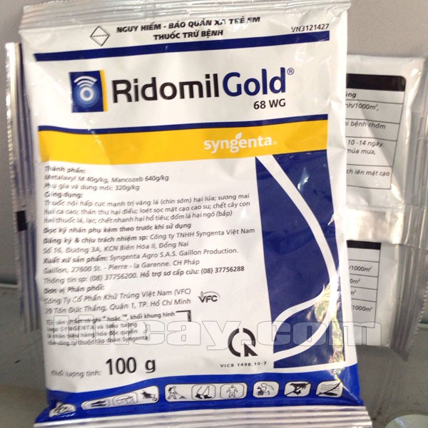 Chế phẩm trừ nấm bệnh Ridomil Gold 68WG gói 100g