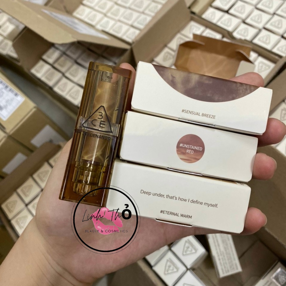 Son thỏi 3ce soft matte deep under more deep bản vân đá check hidden tag chuẩn