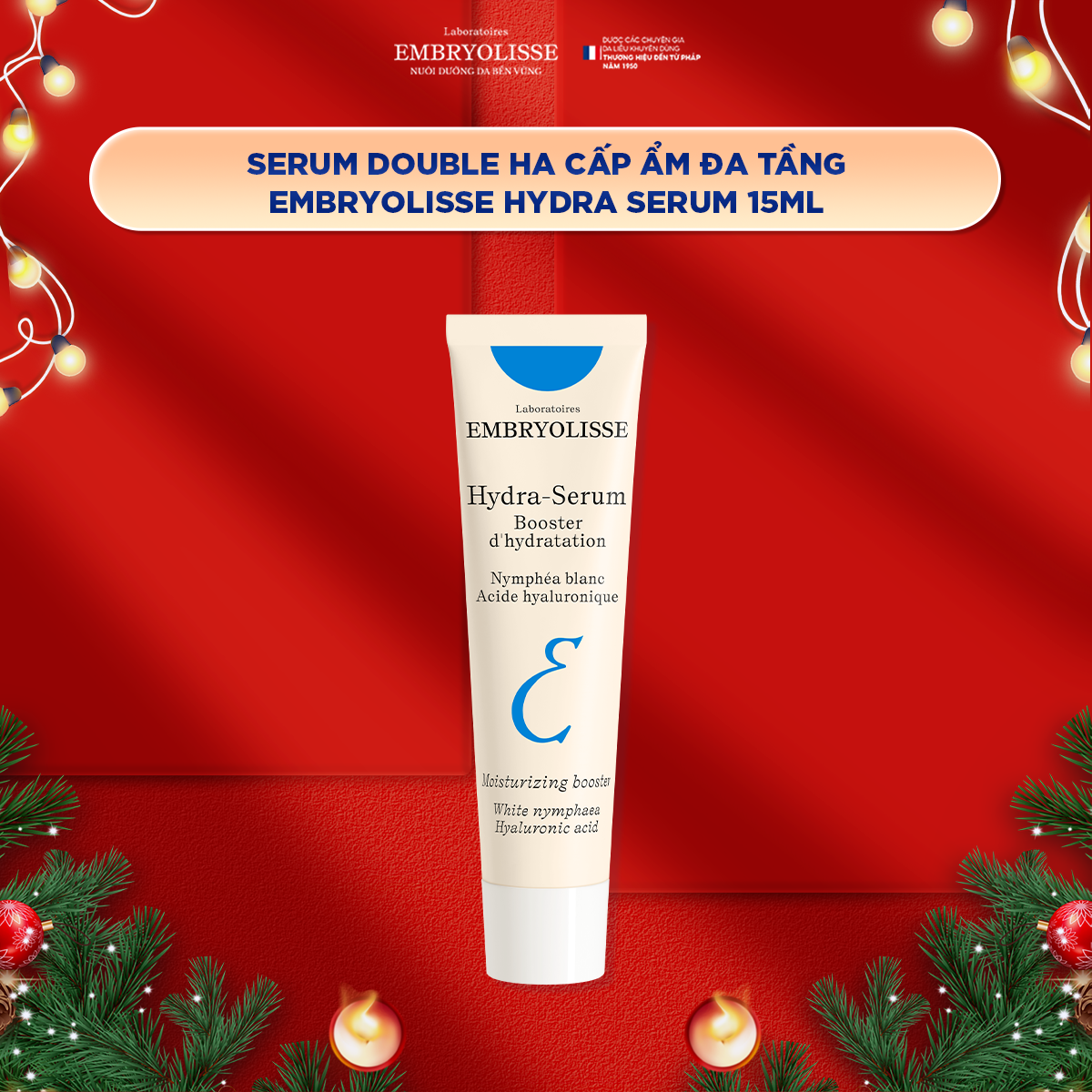 Sample Serum double HA cấp ẩm đa tầng Embryolisse Hydra Serum 15ml