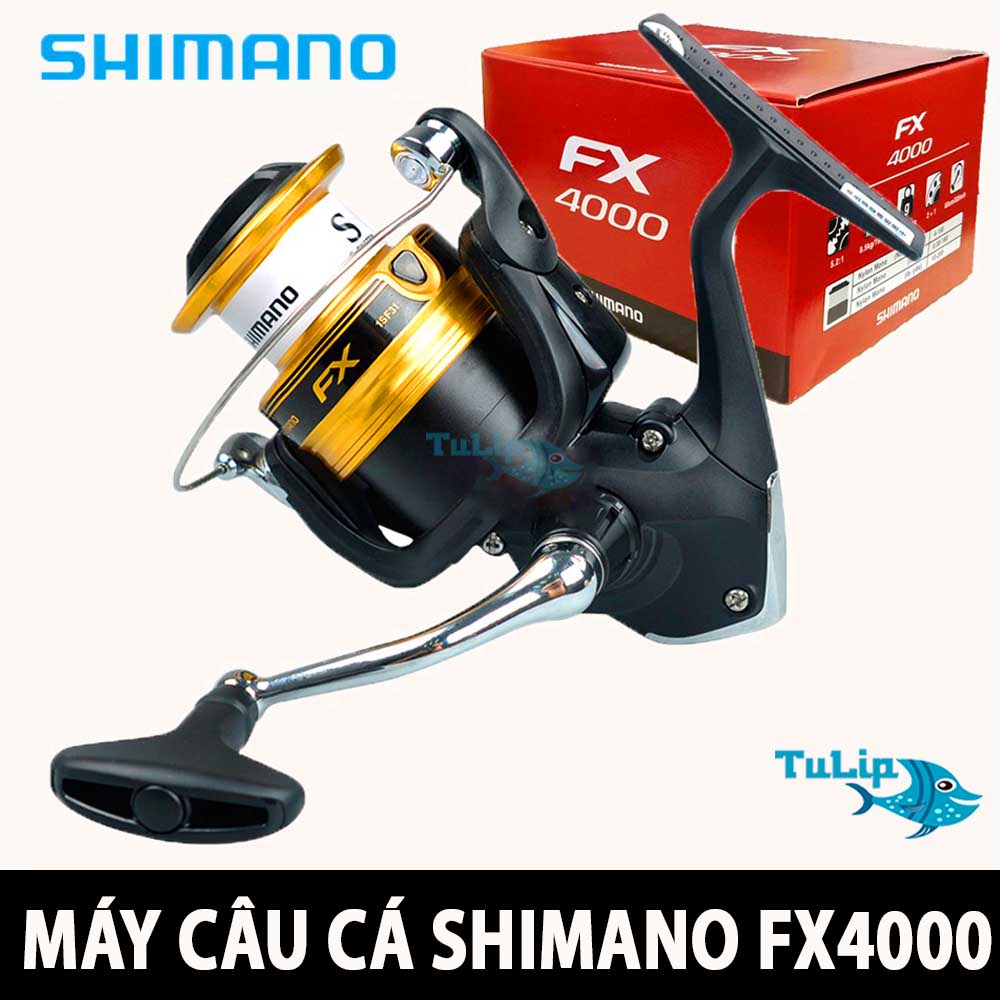 Máy câu cá shimano fx4000 - máy câu kim loại siêu bền tulip