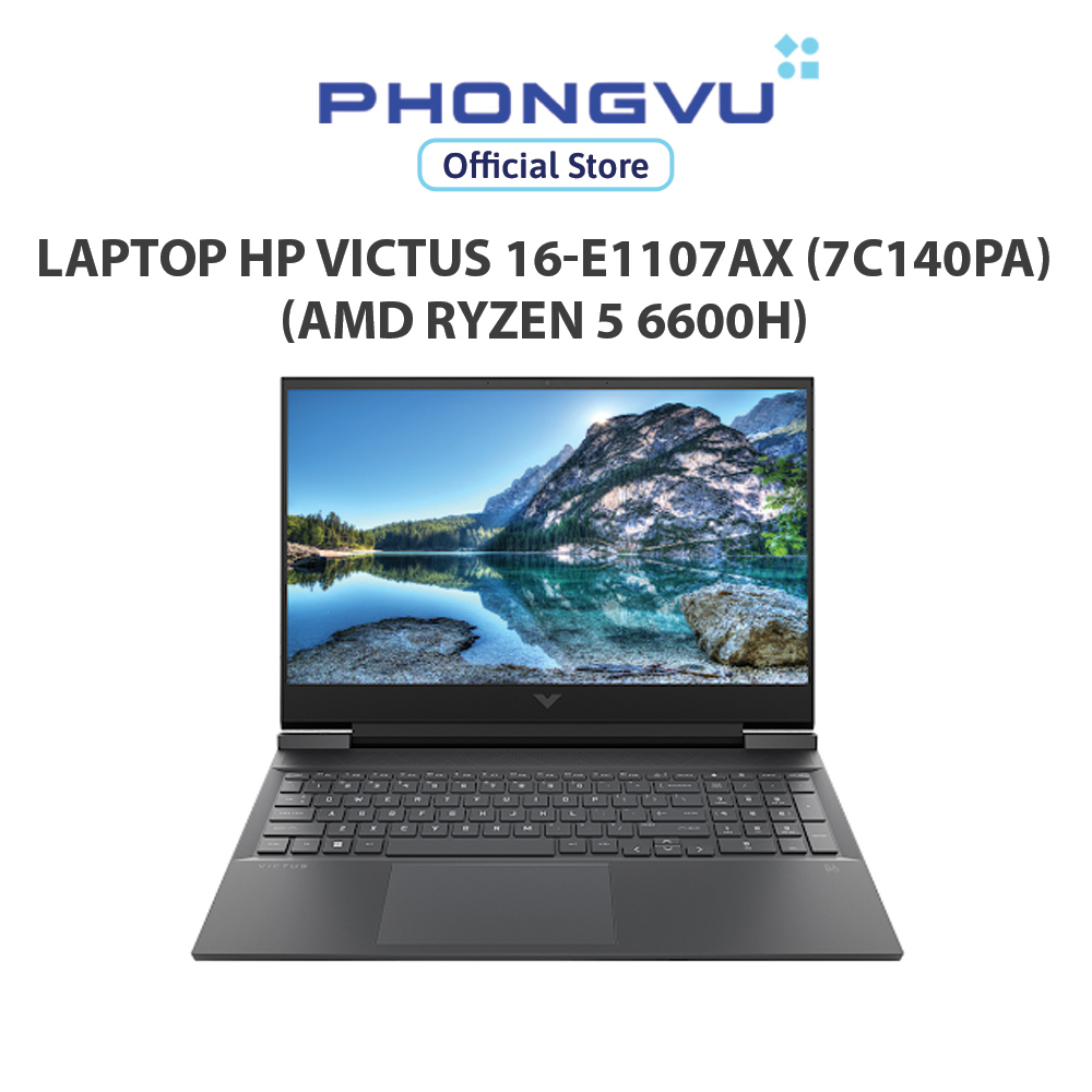 Laptop HP Victus 16-e1107AX (7C140PA) (AMD Ryzen 5 6600H) (Đen) - Bảo hành 12 tháng