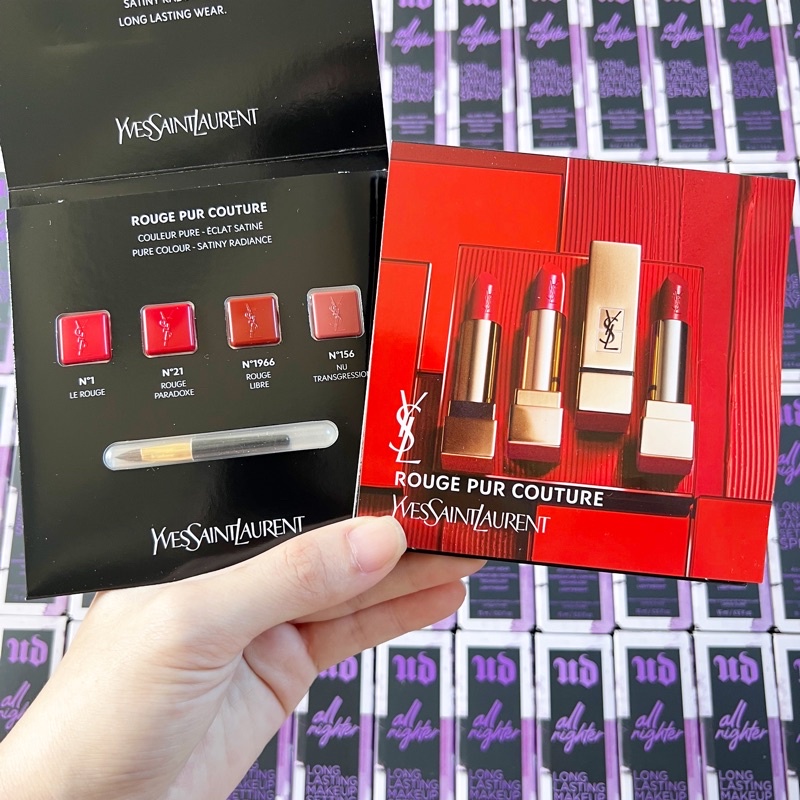 Sample bảng 4 mẫu son YSL