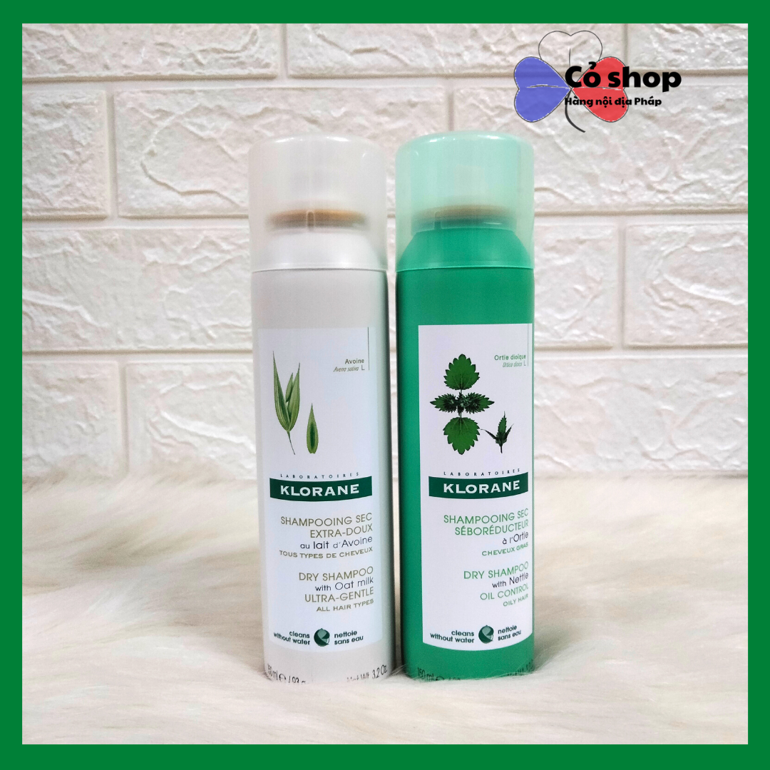 DẦU GỘI KHÔ KLORANE NỘI ĐỊA PHÁP 150ML CHO TÓC THƯỜNG/ TÓC DẦU/ TÓC NHUỘM
