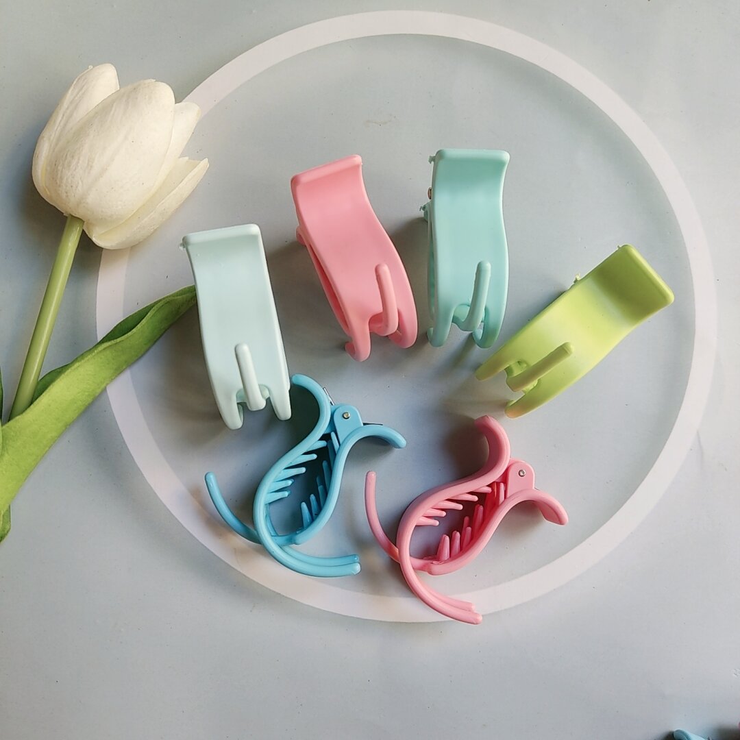 Kẹp càng cua 3 răng,kẹp càng cua 3 răng nhám màu (set 12 cái hình thật)