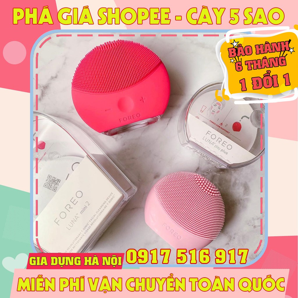 Máy Rửa Mặt Foreo Giá Máy Rửa Mặt Foreo Luna Mini 2, Máy Rửa Mặt Massage Da Mặt Silicon - Máy Làm Sạch Da Mặt Tẩy Trang Thu Nhỏ Lỗ Chân Lông Phù Hợp Mọi Loại Da Mặt