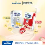 Combo 3 Thùng 24 hộp Sữa bột pha sẵn Nutifood GrowPLUS+ Vị Dâu Sữa hộp 110ml - Hỗ trợ phát triển cân nặng